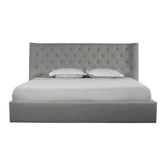 Cama-Abella-Queen-gris-oscuro-frontal-Tempo-Design